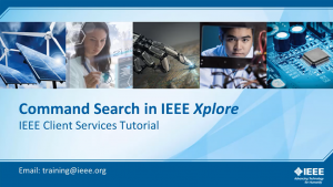 IEEE Xplore 号令检索(英文版检索)